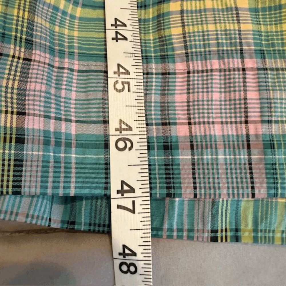 NWT GANNI Checked Seersucker Midi Dress in Lagoon Green Purple Size Small (36) - Picture 15 of 16